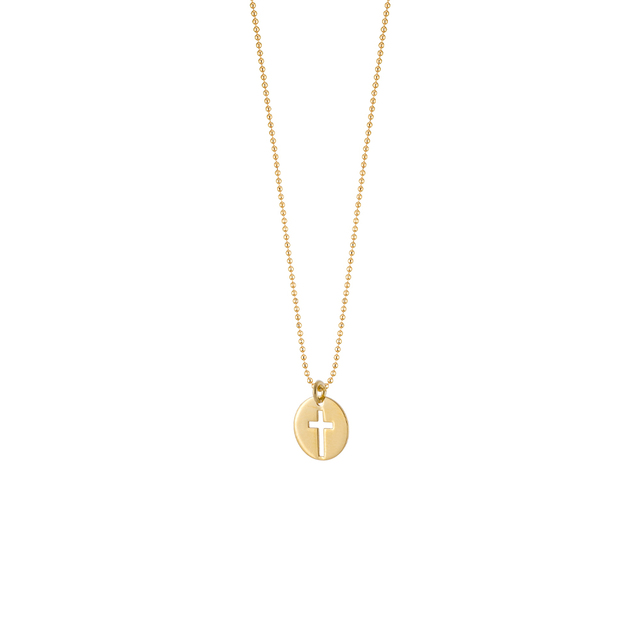 Γυναικείο Κολιέ Lovely 01L05-01719 Loisir Ασημένιο Επίχρυσο Με Σταυρό